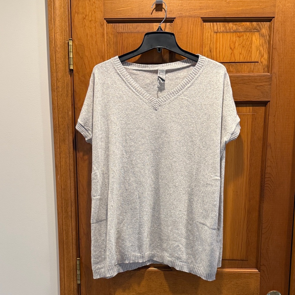 Private 0204 Cashmere Gray V-Neck Women's Tunic